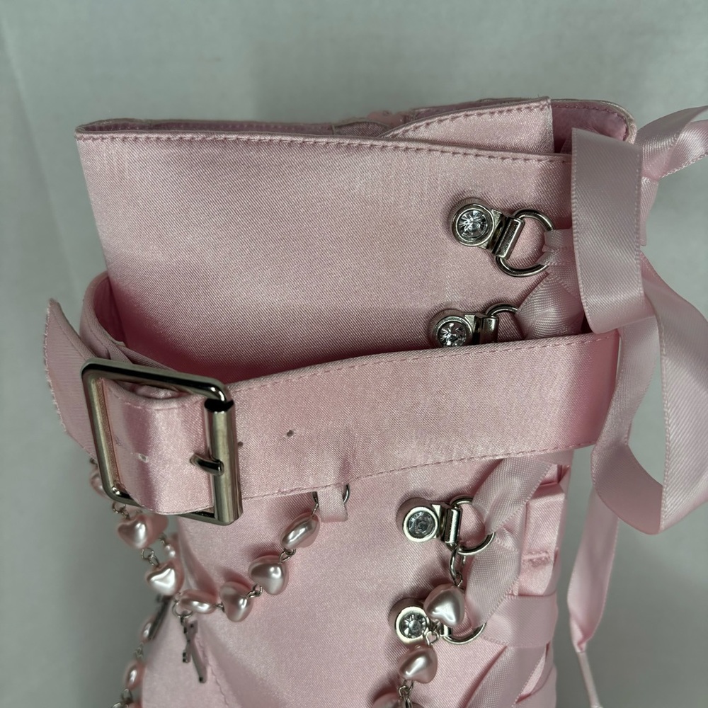 Sugar Thrillz Pink Holy Revelation Traitor Platform Boots - Picture 5 of 12